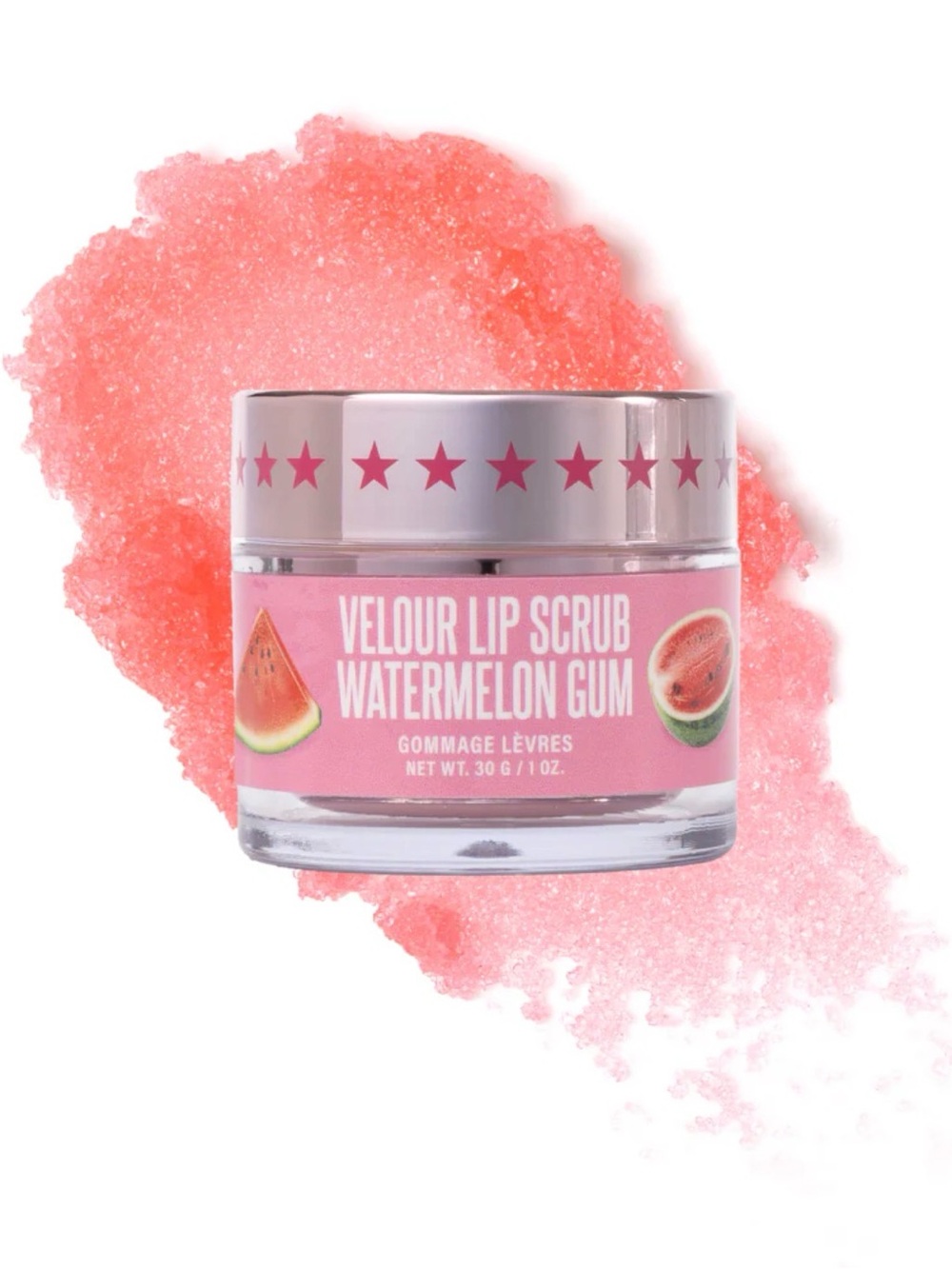 Jeffree Star Watermelon Gum Velour Lip Scrub- vegan, sugar scrub, jojoba, gentle